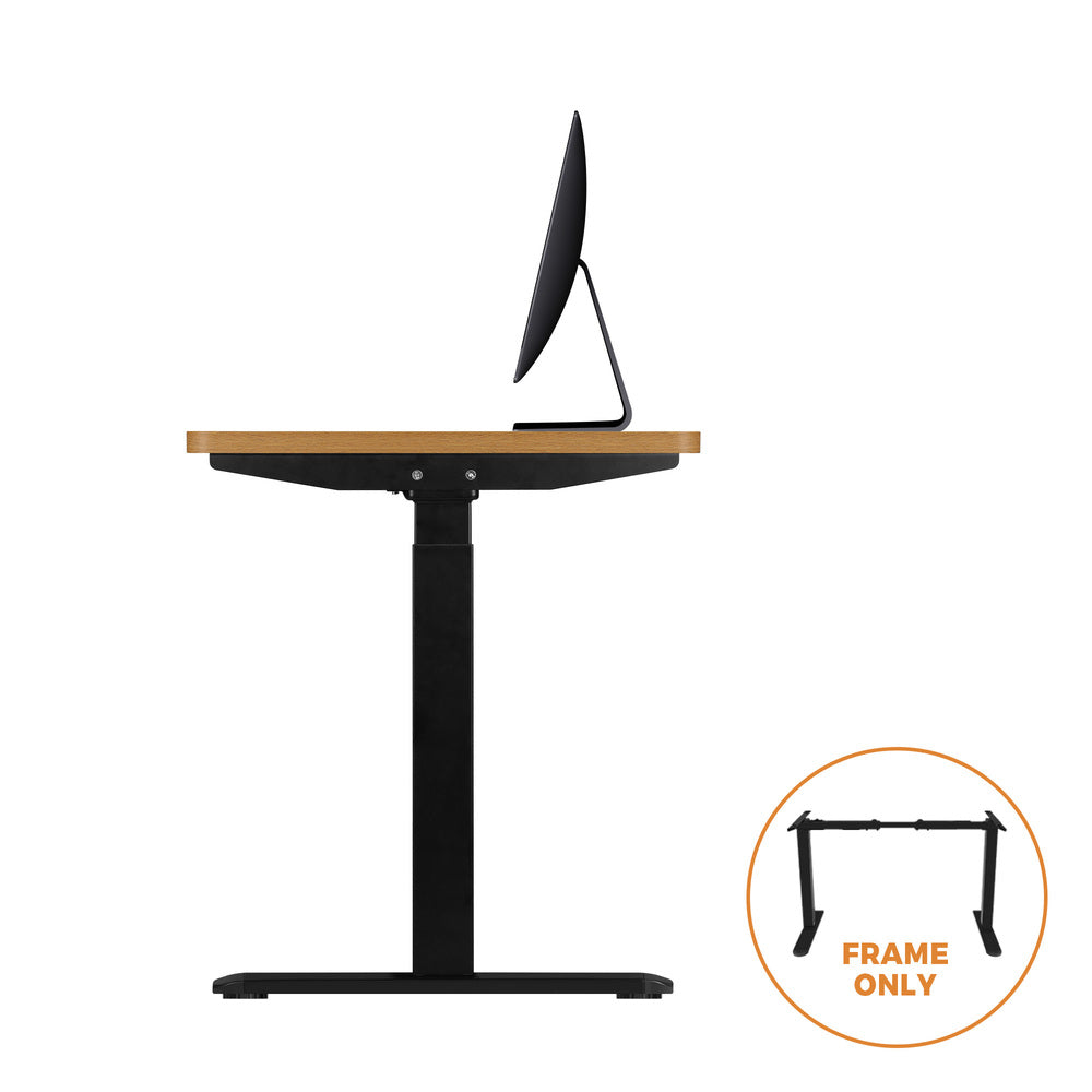 Oikiture Standing Desk Frame Adjustable Dual Motor Black