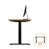 Oikiture Standing Desk Frame Adjustable Dual Motor Black - Top-Down View