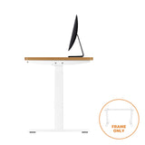 Oikiture Standing Desk Frame Adjustable Dual Motor White - Front View
