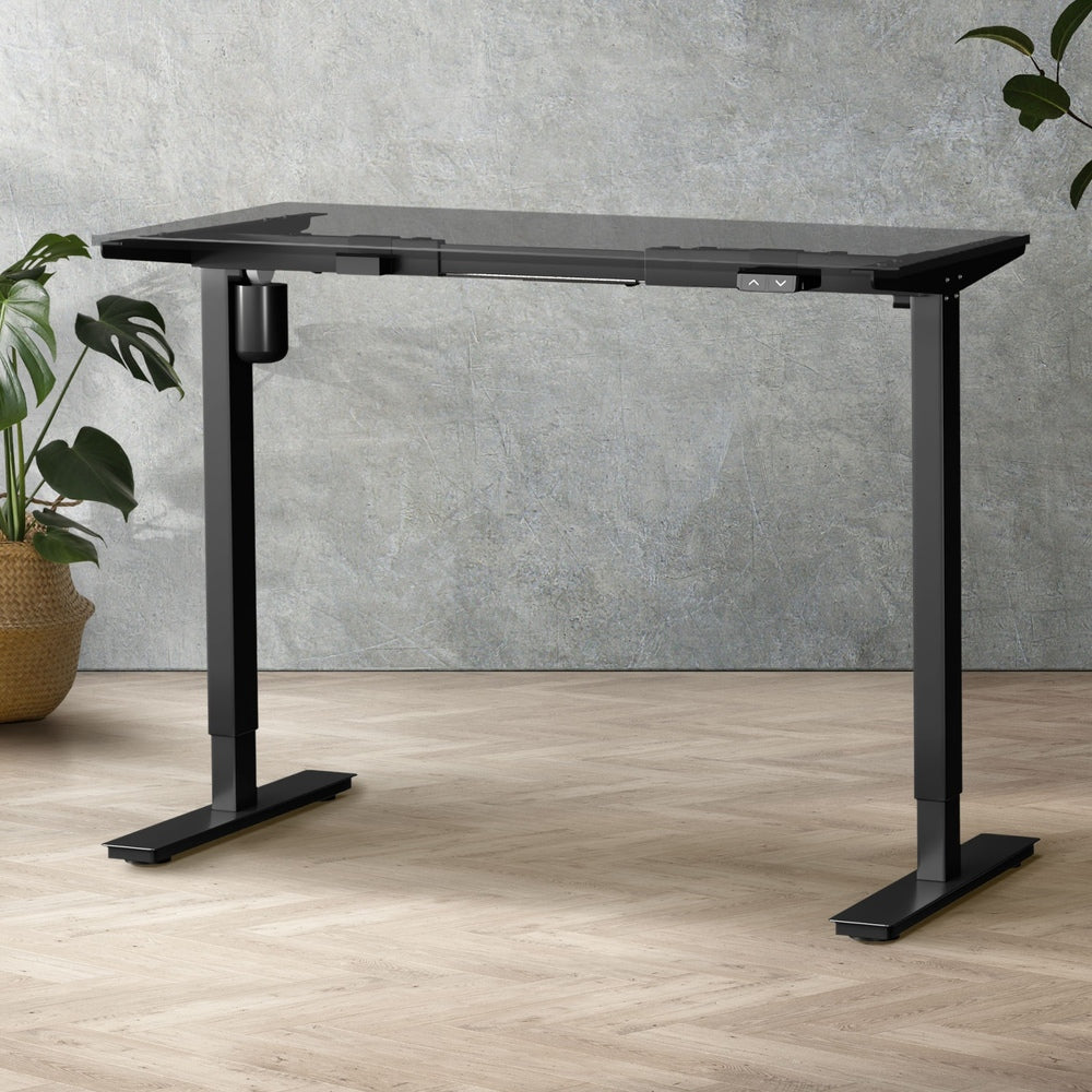 Oikiture Standing Desk Frame Single Motor Adjustable Black