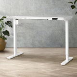 Oikiture Standing Desk Frame Single Motor Adjustable White - Front View