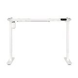 Oikiture Standing Desk Frame Single Motor Adjustable White - Rear View