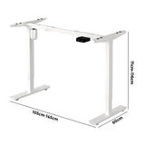 Oikiture Standing Desk Frame Single Motor Adjustable White - Close-Up Angle