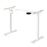 Oikiture Standing Desk Frame Single Motor Adjustable White - Side View