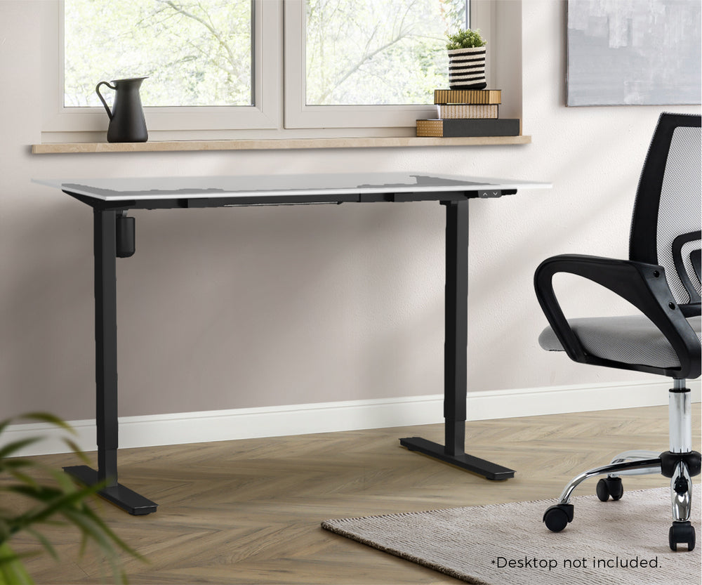 Oikiture Standing Desk Frame Single Motor Adjustable White
