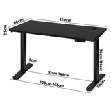 Oikiture Standing Desk Adjustable Motorised Black