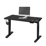 Oikiture Standing Desk Adjustable Motorised Black - Close-Up Angle