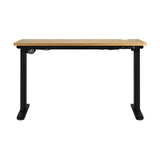 Oikiture Standing Desk Adjustable Motorised 120cm Black&Oak - 45-Degree Angle
