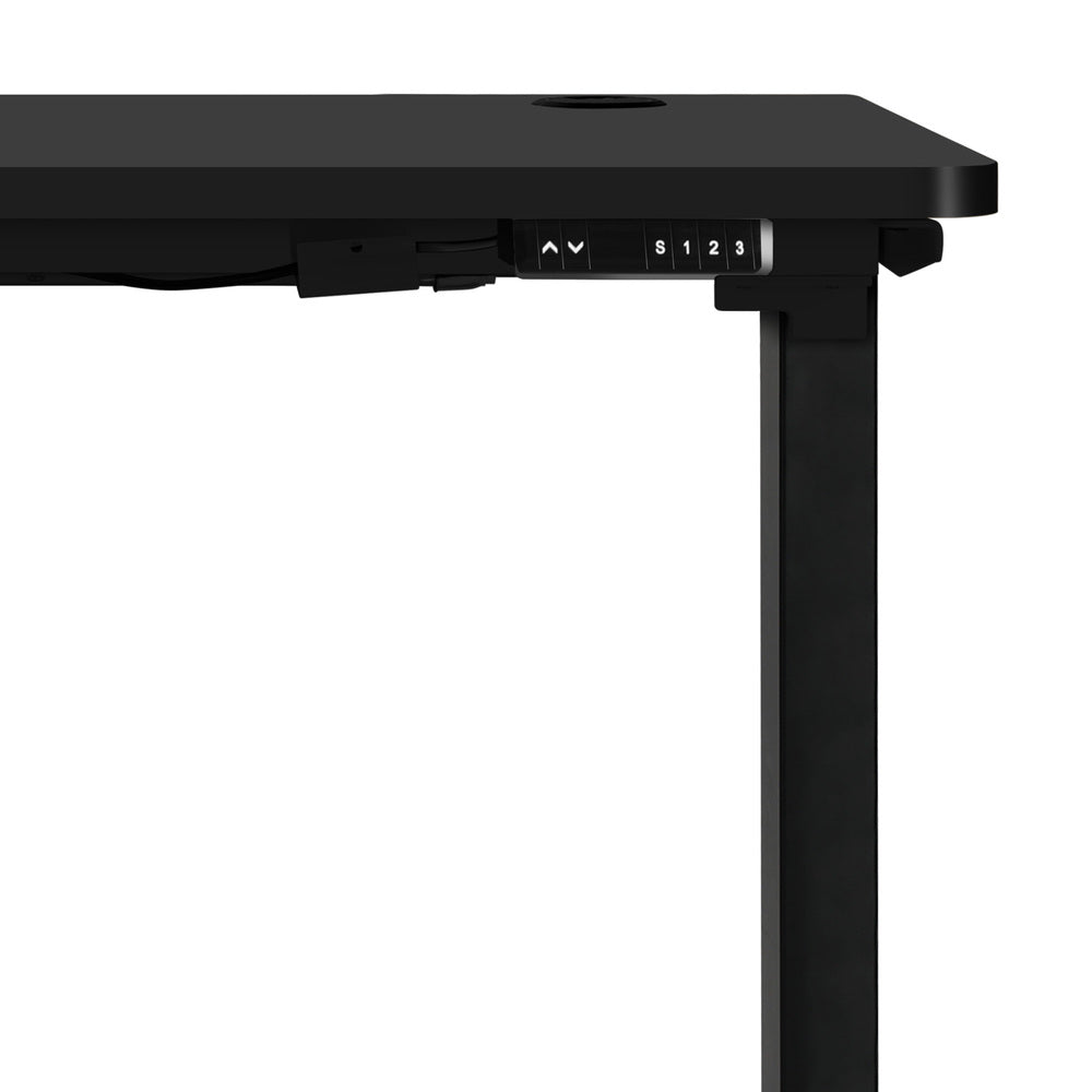 Oikiture Standing Desk Adjustable Motorised 140cm Black