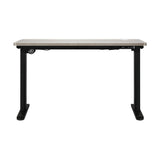 Oikiture 140cm Electric Standing Desk Single Motor Black&Grey-Oak