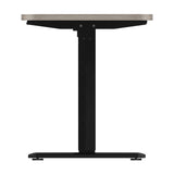 Oikiture 140cm Electric Standing Desk Single Motor Black&Grey-Oak