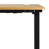 Oikiture Standing Desk Adjustable Motorised 140cm Black&Oak - Front View
