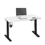 Oikiture Standing Desk Adjustable Motorised 140cm Black&White