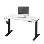 Oikiture Standing Desk Adjustable Motorised 140cm Black&White, image 6