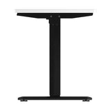 Oikiture Standing Desk Adjustable Motorised 140cm Black&White - Side View