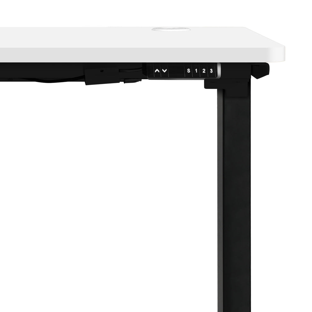 Oikiture Standing Desk Adjustable Motorised 140cm Black&White