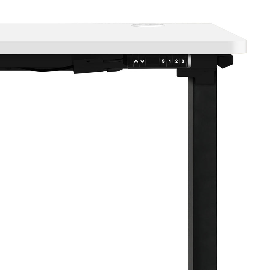 Oikiture Standing Desk Adjustable Motorised 140cm Black&White, image 5