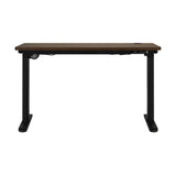 Oikiture Standing Desk Adjustable Motorised 140cm Black&Walnut
