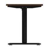 Oikiture Standing Desk Adjustable Motorised 140cm Black&Walnut - Rear View