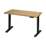 Oikiture Standing Desk Adjustable Motorised 150cm Black&Oak - Front View