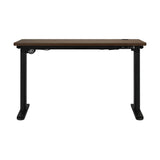 Oikiture Standing Desk Single Motor 150cm Black&Walnut - Front View