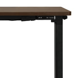 OIKITURE Sit Stand Desk Motorised Adjustable 160cm Black&Walnut - Top-Down View