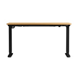 Oikiture Standing Desk Wireless Charging Single Motor 140CM Black&Oak