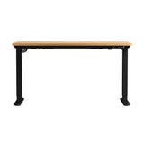 Oikiture Standing Desk Wireless Charging Single Motor 140CM Black&Oak - Close-Up Angle