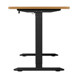 Oikiture Standing Desk Wireless Charging Single Motor 140CM Black&Oak