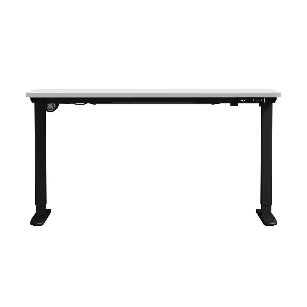 Oikiture Standing Desk Wireless Charging Single Motor 140CM Black&White