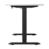 Oikiture Standing Desk Wireless Charging Single Motor 140CM Black&White - Front View
