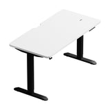 Oikiture Standing Desk Wireless Charging Single Motor 140CM Black&White