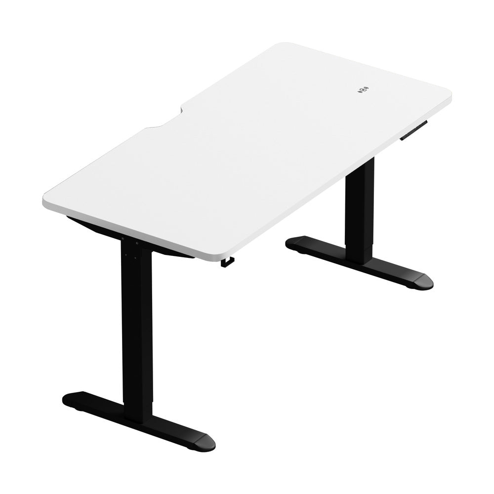 Oikiture Standing Desk Wireless Charging Single Motor 140CM Black&White