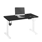 Oikiture Standing Desk Adjustable Motorised 120cm White & Black