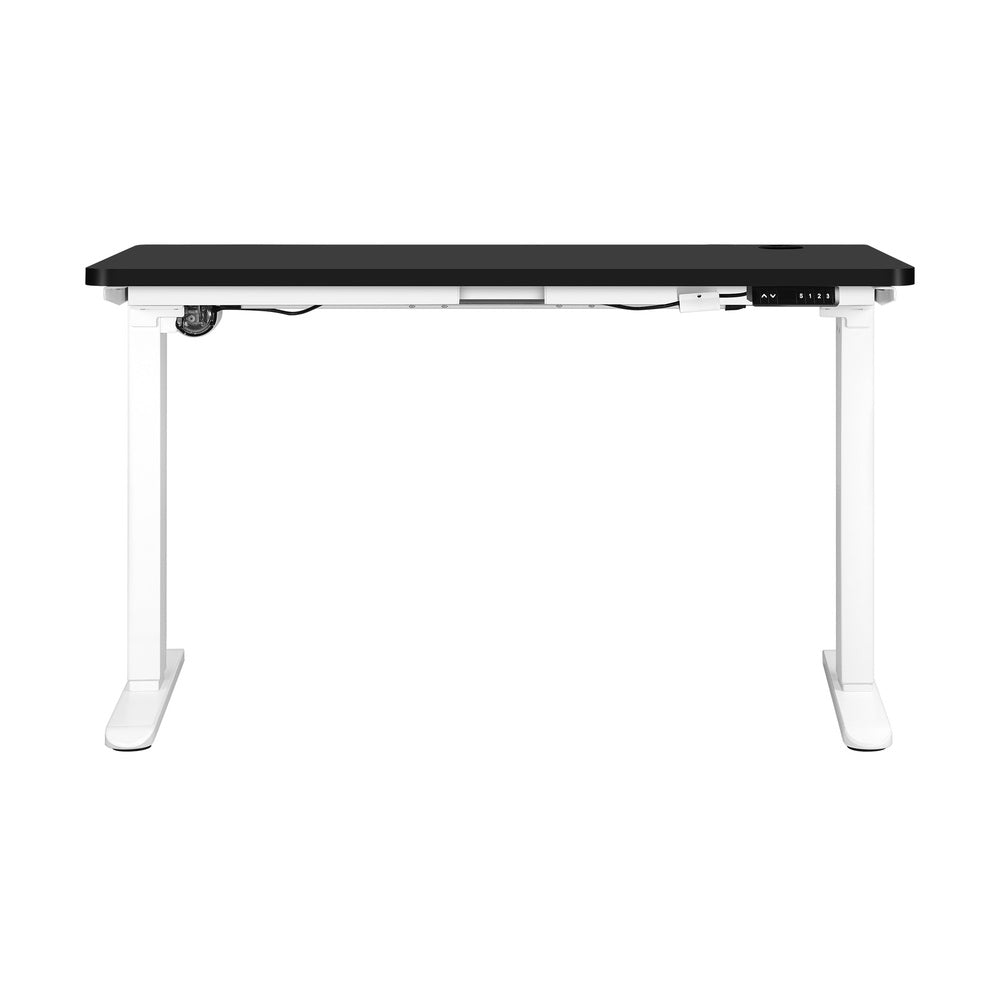 Oikiture Standing Desk Adjustable Motorised 120cm White&Black
