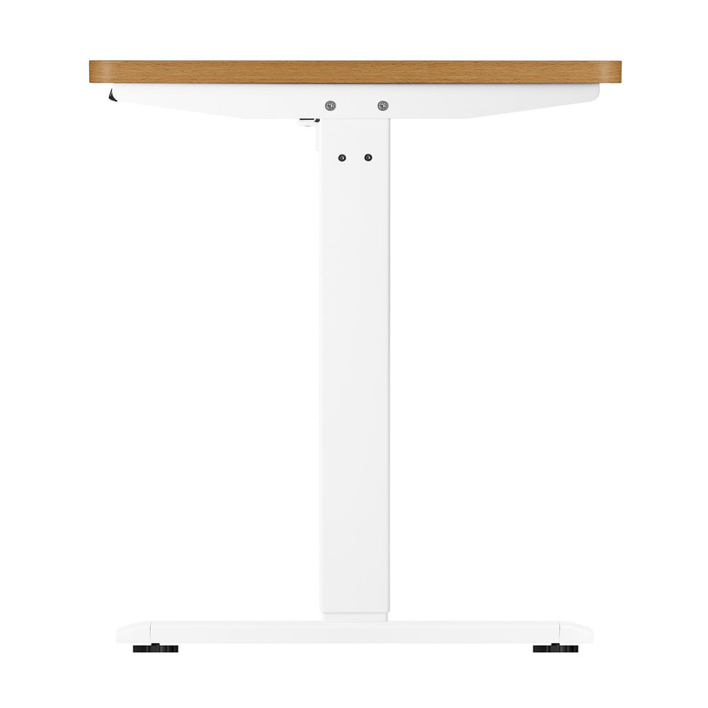 Oikiture Standing Desk Adjustable Motorised 120cm White&Oak