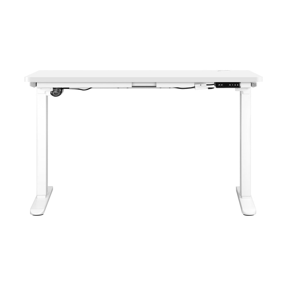 Oikiture Standing Desk Adjustable Motorised 120cm White