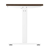 Oikiture Standing Desk Adjustable Motorised 150cm White&Walnut