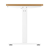 OIKITURE Sit Stand Desk Motorised Adjustable 160cm White&Oak