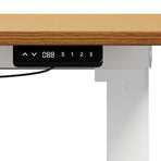 Oikiture 160cm Standing Desk With Drawer Motorized Adjustable White