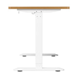 Oikiture Standing Desk Wireless Charging Single Motor 140CM White&Oak
