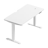Oikiture Standing Desk Wireless Charging Single Motor 140CM White - 45-Degree Angle
