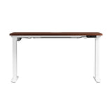 Oikiture Standing Desk Wireless Charging Single Motor 140CM White&Walnut - 45-Degree Angle