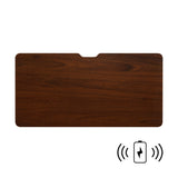 Oikiture Standing Desk Wireless Charging Single Motor 140CM White&Walnut