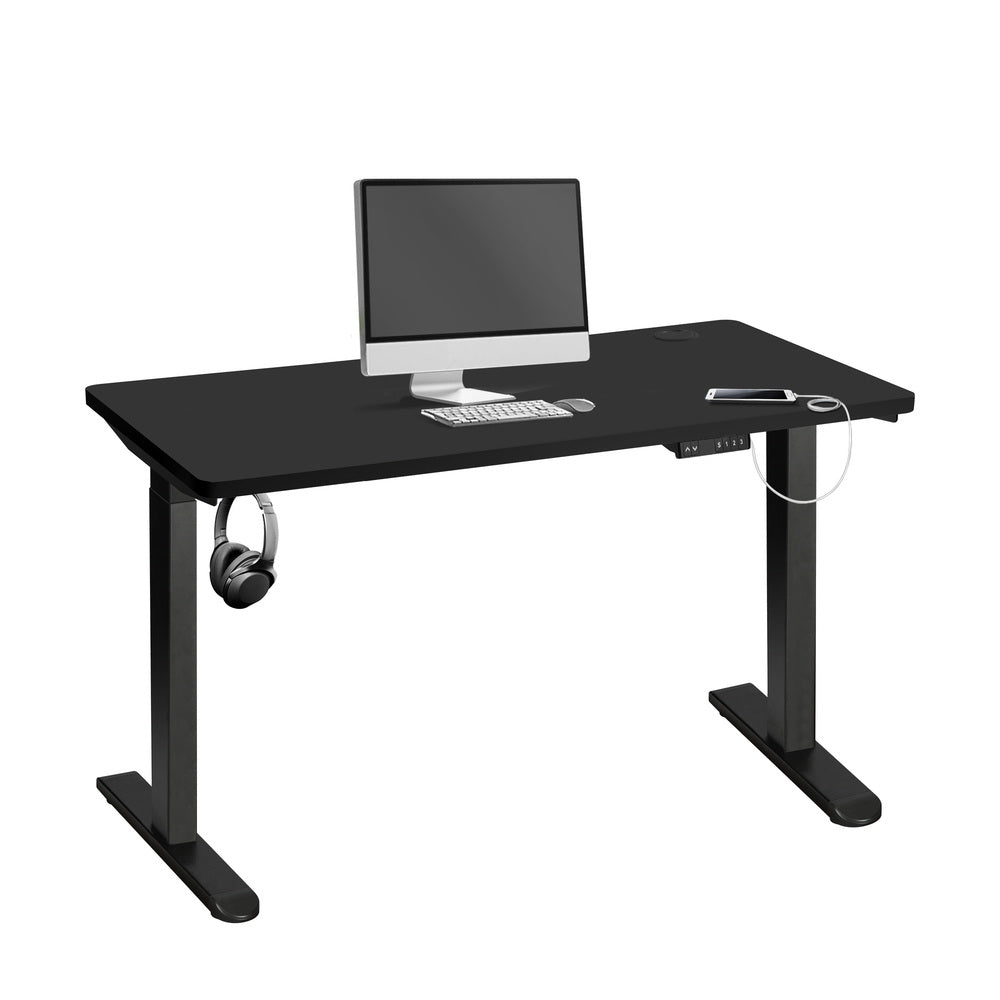 Oikiture Standing Desk Dual Motor Adjustable 120cm Black