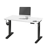 Oikiture Standing Desk Dual Motor Adjustable 120cm Black&White - Rear View