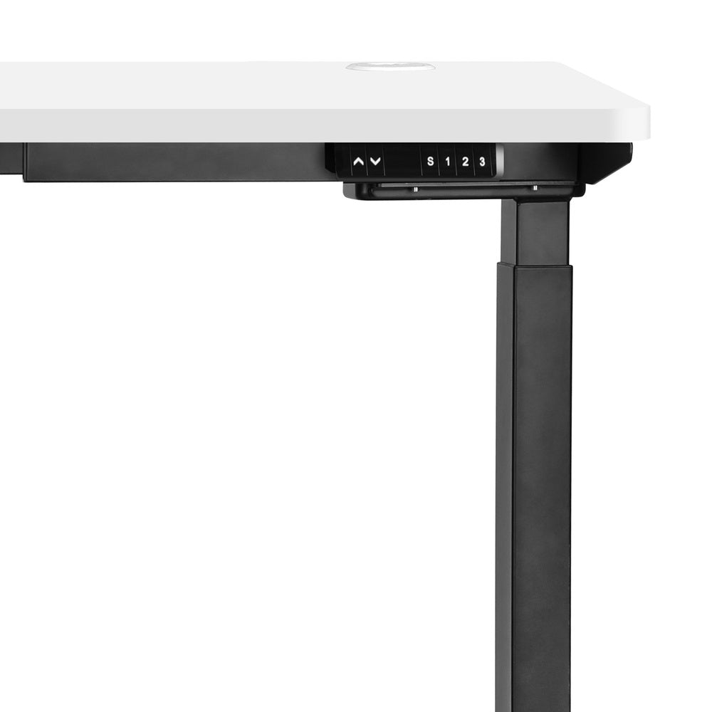 Oikiture Standing Desk Dual Motor Adjustable 120cm Black&White