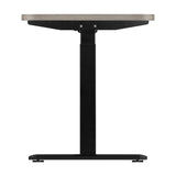 Oikiture 140cm Electric Standing Desk Dual Motor Black&Grey-Oak - 45-Degree Angle