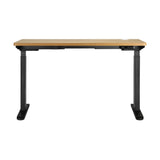 Oikiture Standing Desk Dual Motor Adjustable 140cm Black&Oak - Side View
