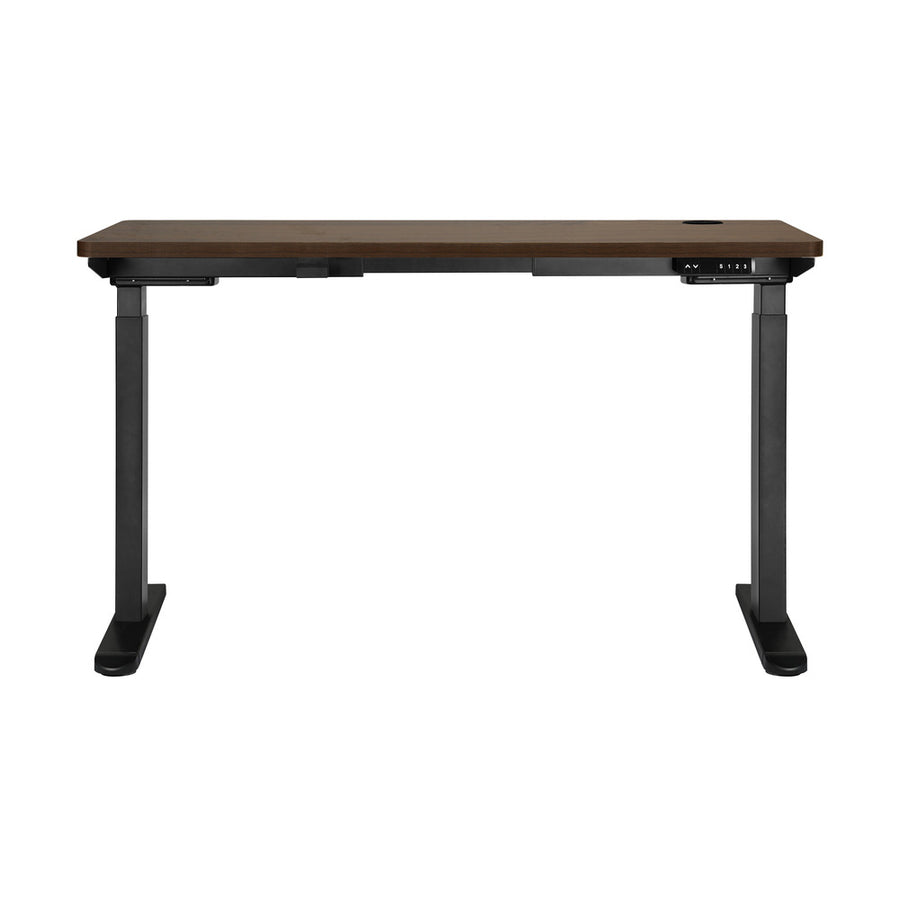 Oikiture Standing Desk Dual Motor Adjustable 140cm Black&Walnut, image 5